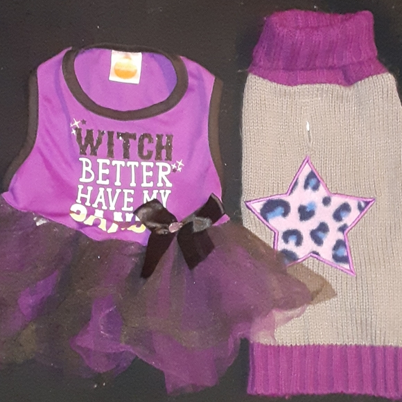 Other - 2 Halloween Dog or cat costume & sweater szS